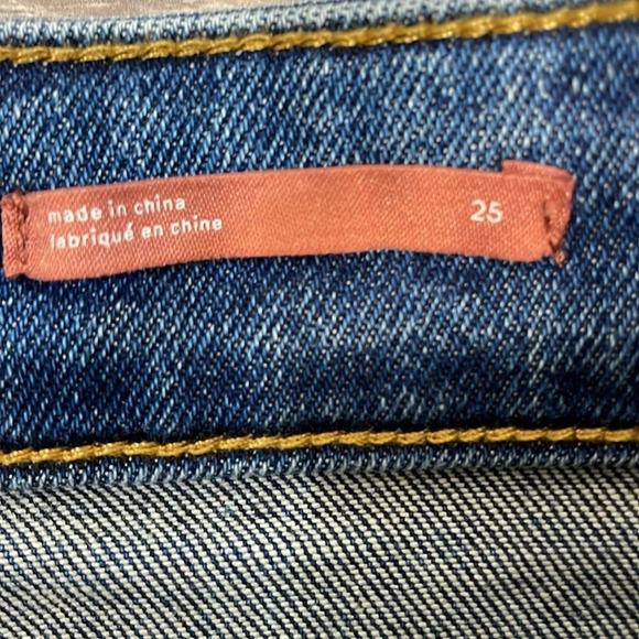 NWOT Anthropologie Pilcro High Rise Cigarette Denim Jeans Raw Hem Distressed 25 - Picture 13 of 16